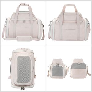 Transportadora de Mascotas de Cuero Premium con Diseño Aprobado por Aerolíneas, Parte Superior Expandible y Malla Transpirable para Viajes Cómodos de Mascotas Pequeñas - Product Image 3