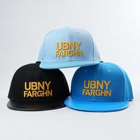 Gorras Snap Back con ala de cuero de 6 paneles, gorras de béisbol personalizadas con estilo de ala plana, Sombreros con logotipo bordado 3D personalizados