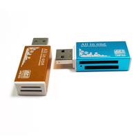 Lector de Tarjetas Inteligentes USB 2.0 SD, Adaptador de Lector de Tarjetas TF OTG 4 en 1, Versión en Caja OEM Negra y Blanca, Compatible con Múltiples Orígenes