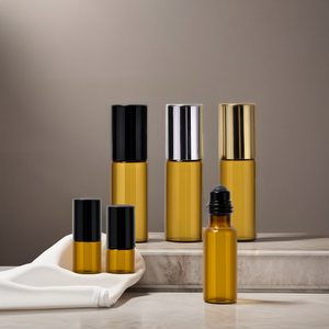 Bán buôn hổ phách tinh dầu con Lăn chai mini 2ml 5ml 10ml cuộn trên chai nước hoa với con lăn thép không gỉ bóng - Product Image 5