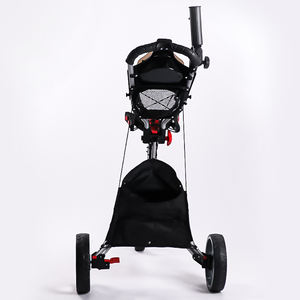 फोल्डेबल एल्यूमिनियम-फ्रेम गोल्फ कार्ट 3 व्हील फोल्डिंग गोल्फ ट्रॉली लाइटवेट वॉकिंग हैंड पुश कार्ट मल्टीकलर गोल्फ कोर्स उपयोग - Product Image 2