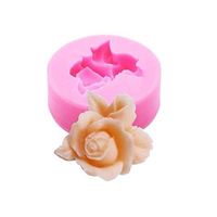 Rosen-Pfingstrosen Chinesische Rosen 6-teilige Umweltfreundliche Hitzebeständige Fondant Polymer Clay Kuchen 3D Multi-Blumen Silikon Kerzenformen
