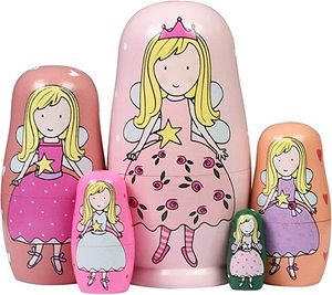 Poupées gigognes russes Matryoshka en bois, ensemble empilable, jouets faits à la main pour enfants, cadeau de Noël ou d'anniversaire - Product Image 3