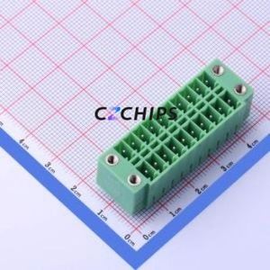 KF2EDGKVM-3.5-2*10P Plug-in Terminal Block Through hole,P=3.5mm Board-to-Board / Socket - Closed Screw Fixing 2x10P 3.5mm - Product Image 1