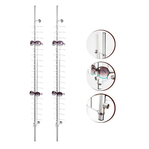 Rak <span class=keywords><strong>Display</strong></span> Kacamata Dinding dari Aluminium Alloy, Penyangga Lensa Kacamata LOC-<span class=keywords><strong>C</strong></span>-18PC-160CM - Product Image 5