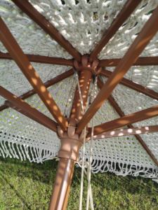 Paraguas tejido de 2M, sombrilla de cuerda, sombrilla de macramé de doble polea de acero inoxidable - Product Image 3