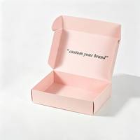 Boîte d'expédition portable personnalisée en carton ondulé avec finition vernie et poignée pour emballage cadeau et artisanat, en matériau recyclé