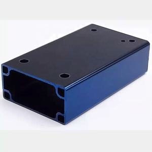 Boîtier en aluminium anodisé bleu foncé sur mesure, boîte de projet en métal brossé, perçage CNC, boîtier électronique pour audio haut de gamme - Product Image 1