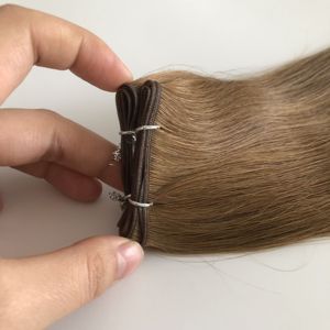 Extensions de <span class=keywords><strong>cheveux</strong></span> ondulés lisses et invisibles pour tissage Genius Weft, double trame, <span class=keywords><strong>cheveux</strong></span> Remy, pointes plus volumineuses, <span class=keywords><strong>cheveux</strong></span> chinois de haute qualité - Product Image 2