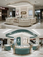 Vitrine d'exposition de bijoux LED haut de gamme - Vitrine commerciale moderne pour les magasins de vente de bijoux