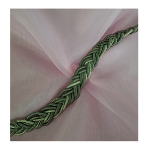 Cinta Decorativa Safari Lux de Poliéster y Algodón de 2.2 cm, Tejida y Trenzada, de Italia - Product Image 1