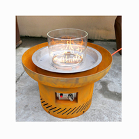 Brasero extérieur en acier Corten, grande brasero de jardin au gaz, brasero d'extérieur