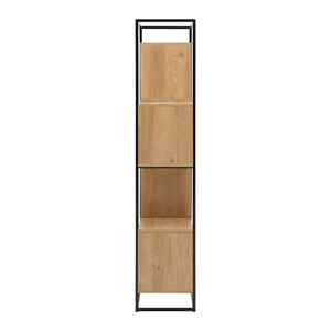 Moderno scaffale in legno per libri industriale con deflettori grande <span class=keywords><strong>Etagere</strong></span> libreria con struttura in metallo per soggiorno a casa ufficio - Product Image 4