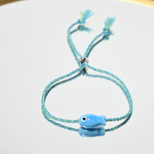 Wholesale Cute Polka Dot Fish Charm <b>Bracelet</b> Colorful Adjustable braided <b>String</b> Lucky <b>Bracelets</b> - Product Image 5