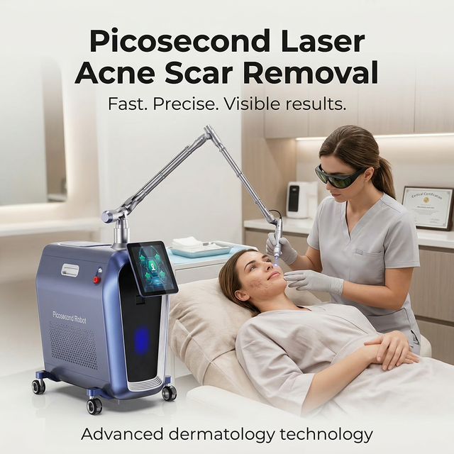 Picosecond Q-Switch Nd Yag Laser 755nm Tattoo & Eyebrow Removal Machine with High Strength for Commercial Use