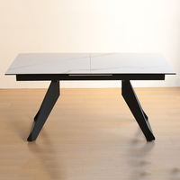 Ensemble de chaises de table à manger modernes de luxe en céramique verre métal pour l'utilisation de meubles de maison dans la salle à manger entrée salle de bain fabriqué à Foshan