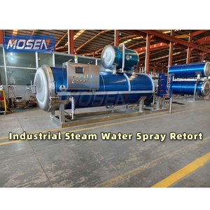 Nouvelle machine de stérilisation industrielle Mosen horizontale à vapeur et pulvérisation d'eau pour poissons en conserve - Product Image 2