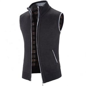 Autumn and Winter Men's Sweater Vest Large Size Loose Casual <strong>Sleeveless</strong> Plus Velvet Thickened Sweater Vest - Product Image 2