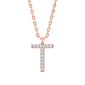 Colgante Minimalista Personalizado con Letra Mayúscula, Diamante Cultivado en Laboratorio de Lujo Premium, Calidad VVS VS EF, Plata de Ley 925, Oro - Product Image 2