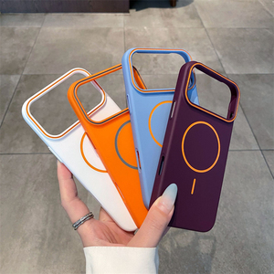 Coque de téléphone mate couleur originale lisse pour iPhone 18 17 Air 16 15 14 13 12 Pro Max, compatible charge magnétique sans fil, coque rigide en PC - Product Image 4