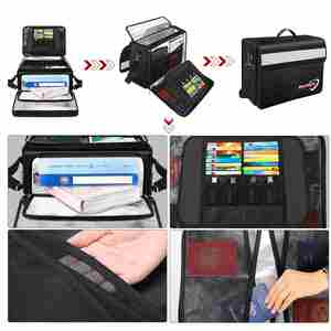 Sac Organisateur de Documents Ignifuge et Imperméable en Gel de Silice, Portable, pour Rangement et Sécurité Multi-Niveaux - Product Image 4