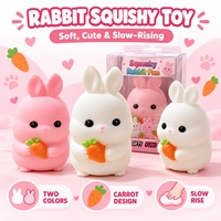 Grand jouet anti-stress en forme de lapin de dessin animé, jouet à presser en forme de farine, cadeau pour enfants
