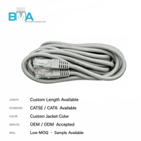 CAT5E UTP Patchkabel RJ45 8P8C 24AWG 5m Grau PVC Ethernet-Kabel für Computer Router CCTV Sicherheitssystem