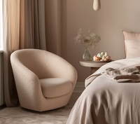 Fauteuil paresseux en coton sherpa bouclé Teddy, chaise longue inclinable moderne pour chambre, salle à manger, extérieur, hôtel, école, loisirs
