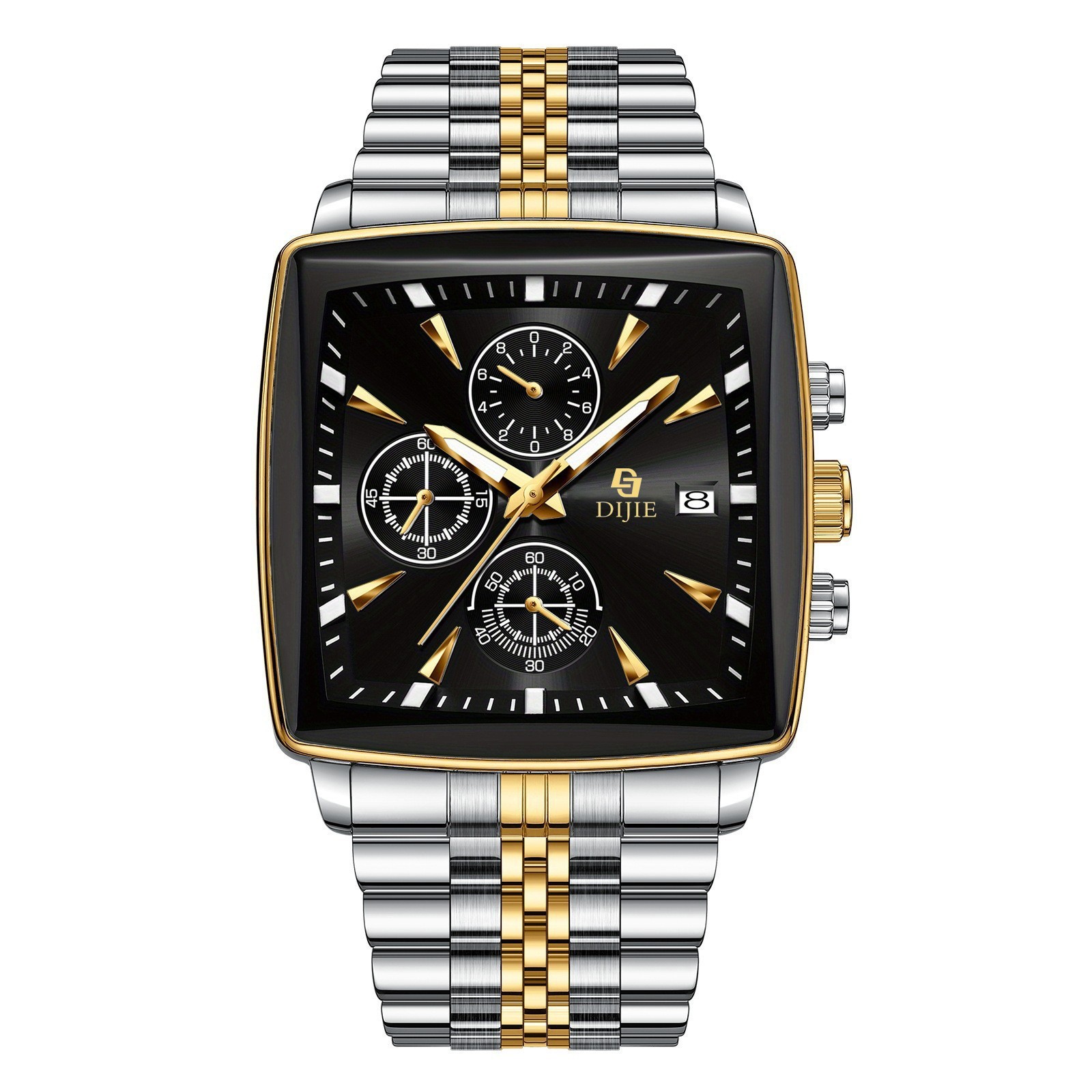 Gold with black face