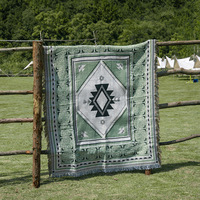 Tapis marocain persan de style ethnique rétro, épaissi, pour salon, chambre à coucher, couverture de lit, tapis turc