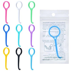 100 pièces/sac Outil de retrait d'aligneurs en plastique pour appareils dentaires invisibles, outil polyvalent d'orthodontie dentaire - Product Image 6
