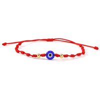 Bracelets porte-bonheur Go2boho en cordon rouge avec œil turc, bijoux de protection pour couples, symbole de chance turc avec perles bleues et rouges