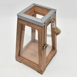 Luckywind – lanterne de <span class=keywords><strong>bougie</strong></span> <span class=keywords><strong>LED</strong></span> décorative rustique en bois de 10 pouces avec poignée en corde <span class=keywords><strong>pour</strong></span> bougies/cheminée - Product Image 3