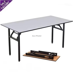 Venta caliente de muebles de madera contrachapada de madera para bodas, eventos, cenas, banquetes plegables, mesa redonda para Hotel - Product Image 2