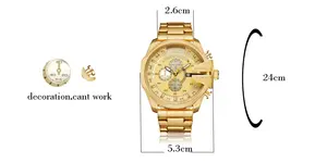 Reloj de Pulsera de Cuarzo para Hombre CAGARNY 6839, de Lujo, con Correa de Acero, Calendario, Esfera Grande Luminosa, Relojes para Hombre, Relogio Masculino, Montres Hommes - Product Image 4