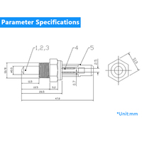 10K 3435K NTC Thermistor Berlapis Nikel Sensor Probe Suhu Presisi Tinggi Akurasi 1C hingga +120C Komponen Elektronik
