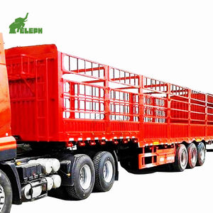 <span class=keywords><strong>Tres</strong></span> <span class=keywords><strong>ejes</strong></span> 60ton camión rejilla remolque cerca estaca carga semi camión para la venta 07 - Product Image 2