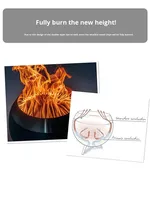Brasero d'extérieur en acier inoxydable à faible émission de fumée, revêtu par poudrage, pour chauffage, grillades, foyer de jardin et cuisson au bois