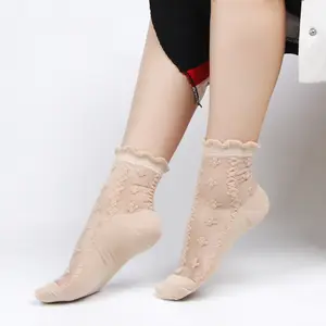 2024 meias femininas baratas de moda verão meias femininas meias de seda com padrão de flores