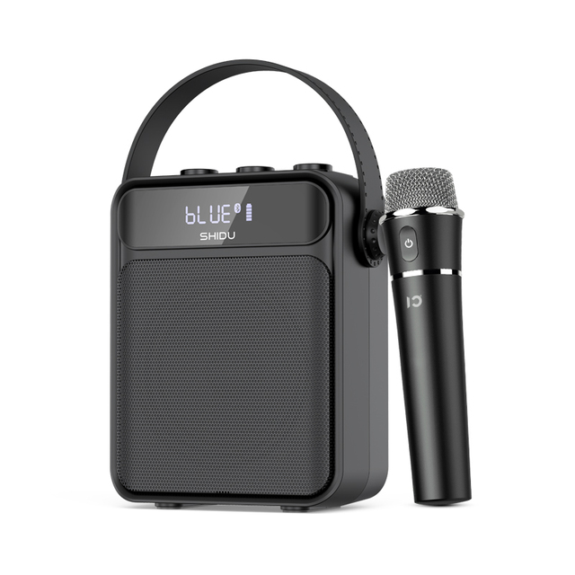 SHIDU S95 25W Stereo Sound TWS Bluetooth Party Speaker ECHO Effect Wireless Microphone Karaoke Machine Portable PA Speaker