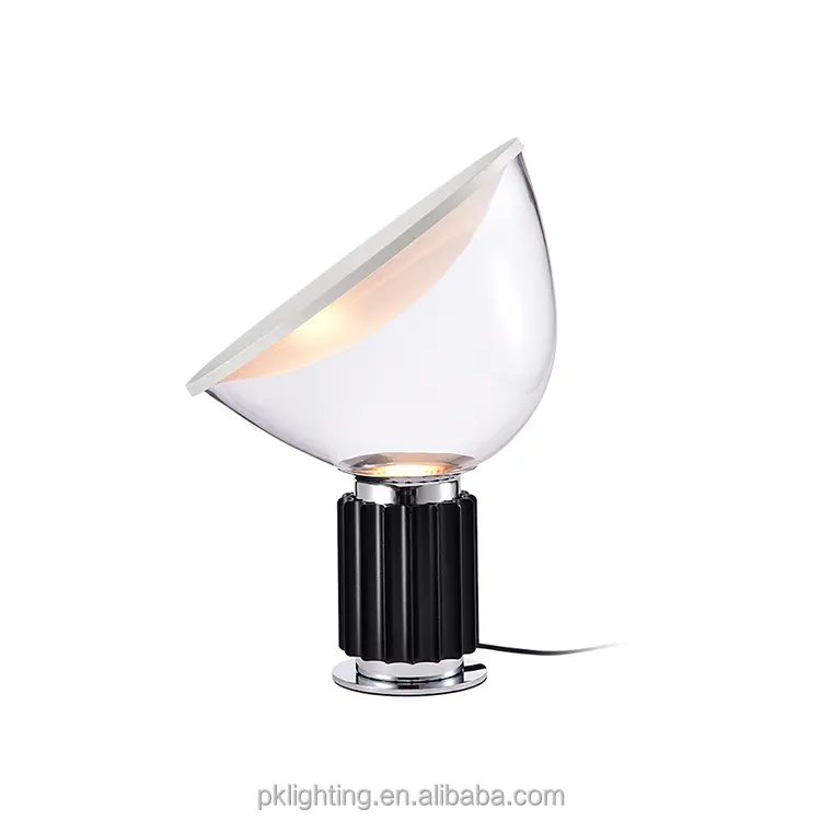 Minimalist Industrial Atmospheres Indirect Lighting Classic Glass Lampshade Taccia Table Lamp