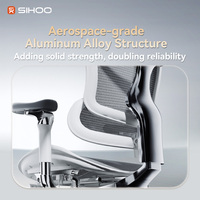 Chaise de bureau de direction à dossier haut SIHOO C500 avec hauteur réglable, accoudoirs réglables 6D, cadre en alliage d'aluminium - Certifiée BIFMA