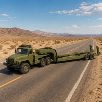Camion tracteur RC 6x6 avec remorque à plateau, télécommande 2,4 GHz, 105 cm, 7,4 V, ABS + métal, jouet cadeau, chargeur inclus, intérieur-extérieur
