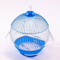 Vente en gros usine : Cage à oiseaux ronde dorée plaquée or, portable, en fil métallique, pour perroquets, cage ornementale d'élevage manuel