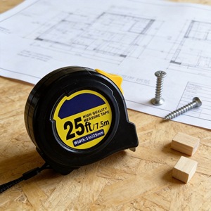 Tape Measure 7.5m Steel Blade Lever Lock Automatic Return Metric For Home Woodworking - Product Image 3