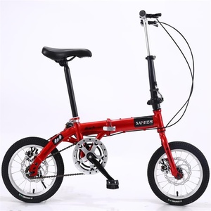 Bicicleta Plegable Sanhe Horse de 14 Pulgadas con Cuadro de Acero al Carbono, Ultraligera, Portátil, para Adultos, para Ciclismo Urbano y de Ocio, con Frenos V/Disco - Product Image 3