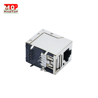 Connecteur RJ45 plaqué or avec transformateur 10/100 intégré