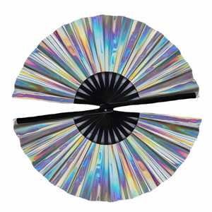 Natural PVC Hand Fan Plastic Angel Style with Floral <b>Pattern</b> for Home Decoration or Business Gifts Features Keychain Design - Product Image 2