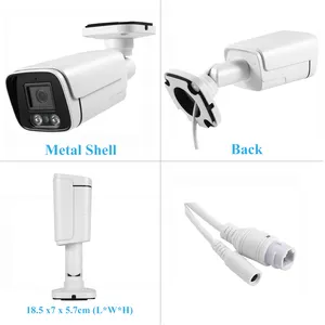 كاميرا مراقبة خارجية من REVODATA بدقة 5 ميجا بكسل IP IP65 مقاومة للماء معدنية للرؤية الليلية CCTV للمراقبة (I6036-TS)