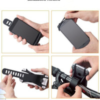 Supports de téléphone portable universels en silicone flexible pour vélos, poussettes, motos, taille de guidon réglable